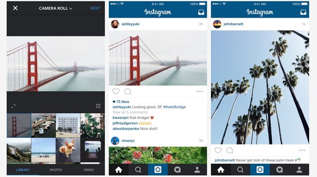 Instagram chính thức hỗ trợ ảnh “không vuông“