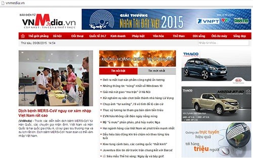 Báo điện tử VnMedia thành trang tin điện tử